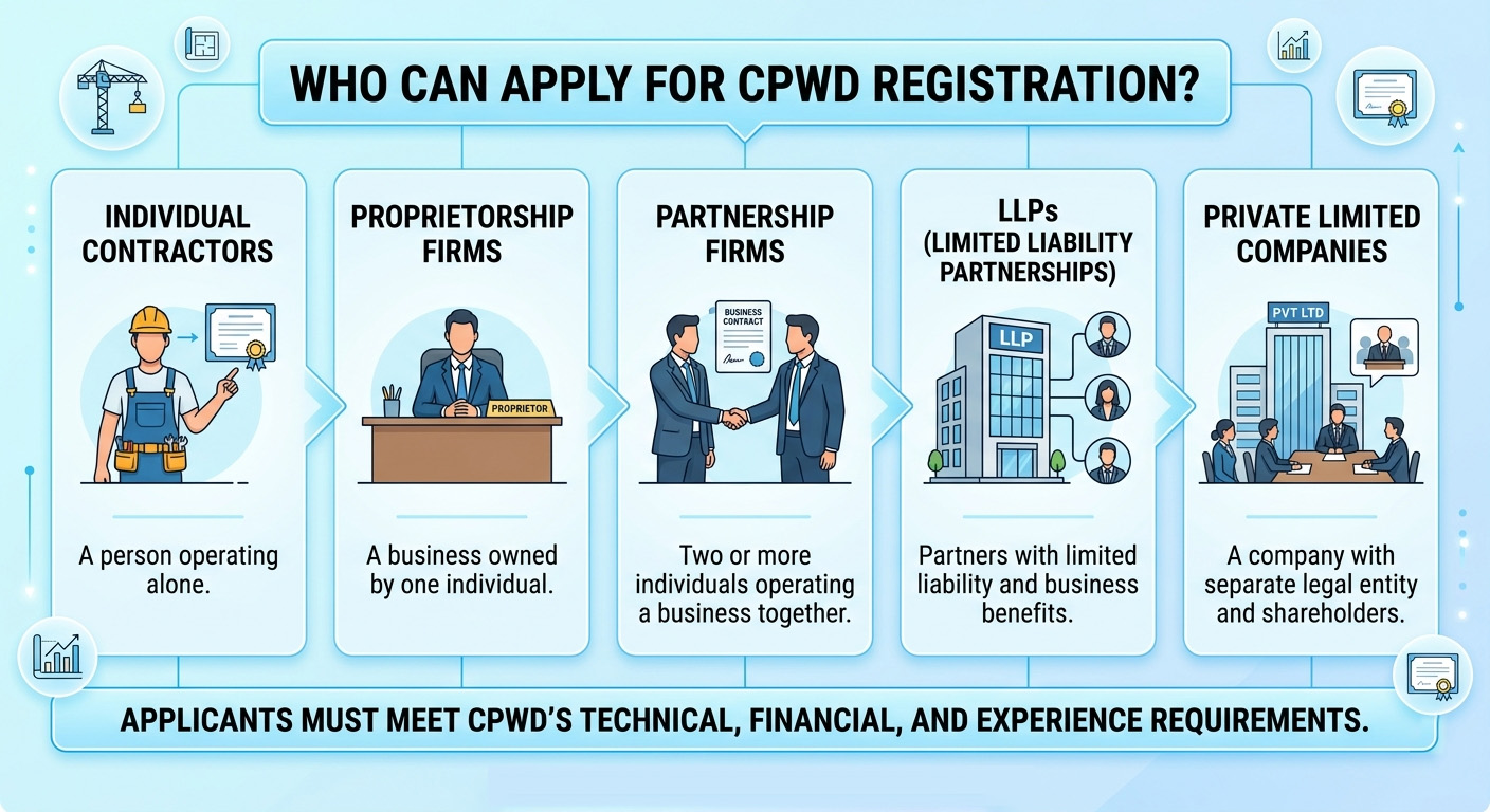 who can apply CPWD Registration